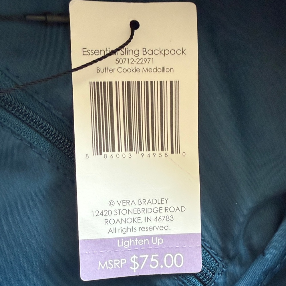 Vera Bradley Essential Sling Backpack Butter Cookie NWT - Picture 4 of 7
